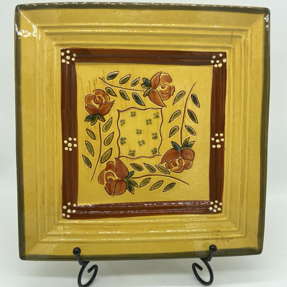 Romancing Provence France Square Serving 10.5" Platter Farmhouse Cottagecore‎